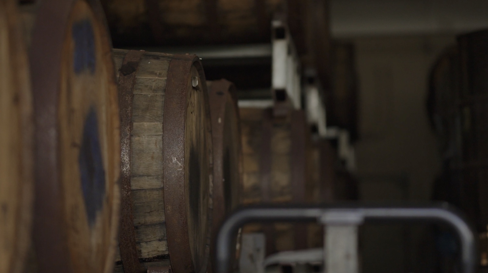 Aging barrels at Crab Island Rum