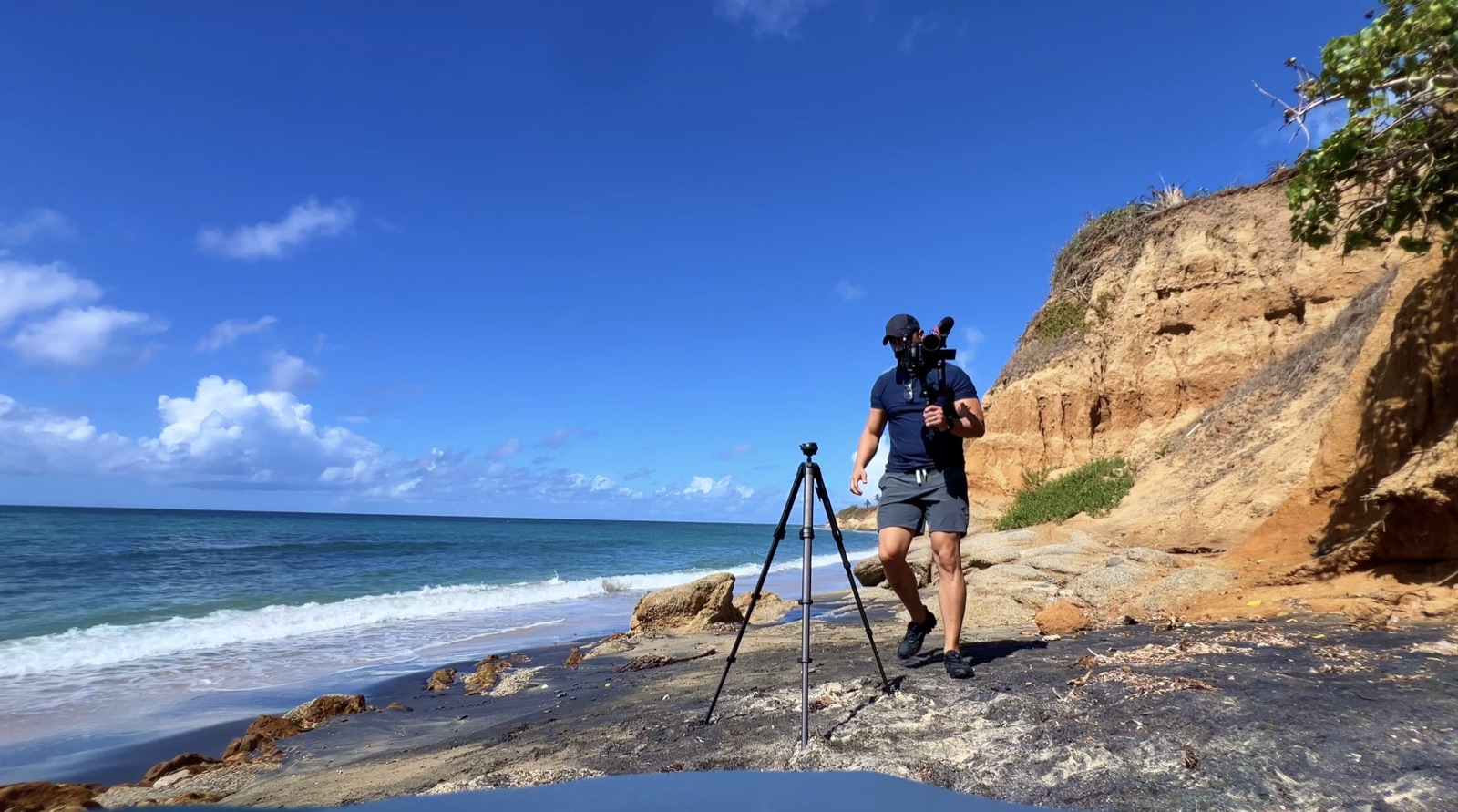 On location in Vieques with a gimbal rig